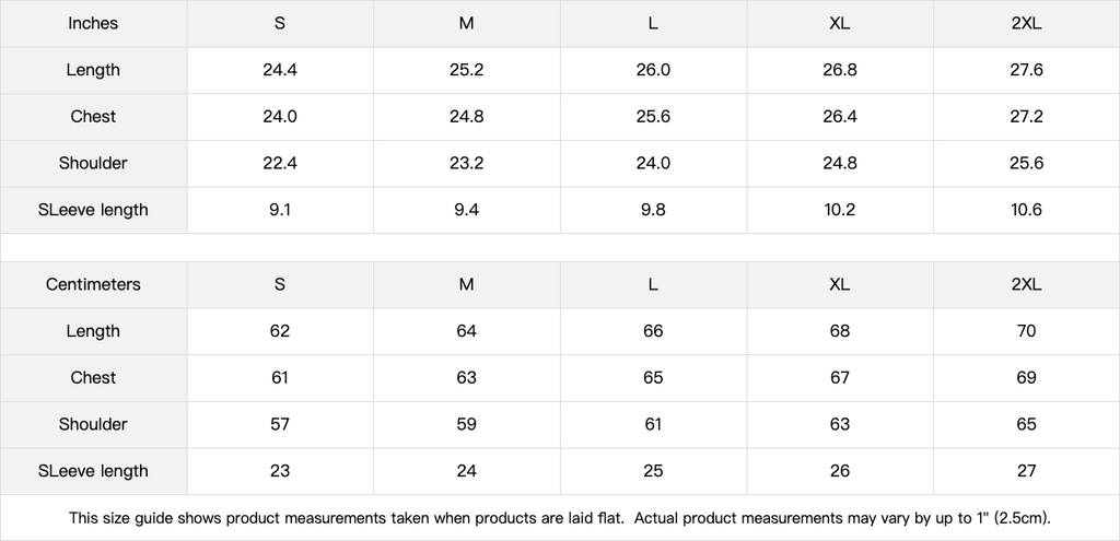 Morning Star Women's Box Tee size guide